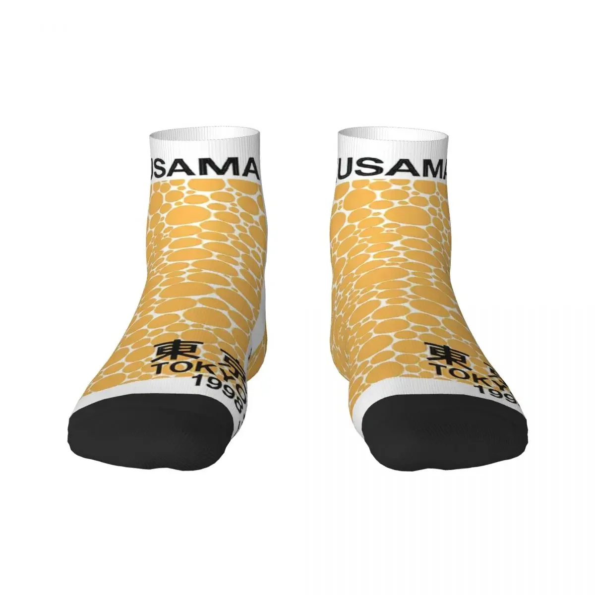 Funny Men's Yayoi Kusama Yallow Dress Socks Unisex Comfortable Warm 3D Printing Crew 