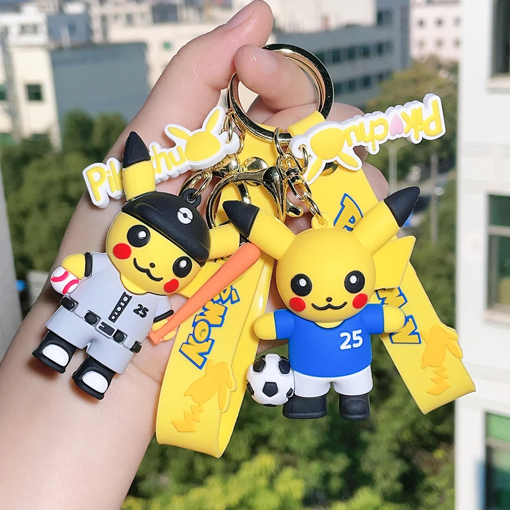 Pokemon portachiavi Anime figure Pikachu Cartoon portachiavi Charmander Psyduck Fashion Bag portachiavi ciondolo accessori giocattolo regalo per