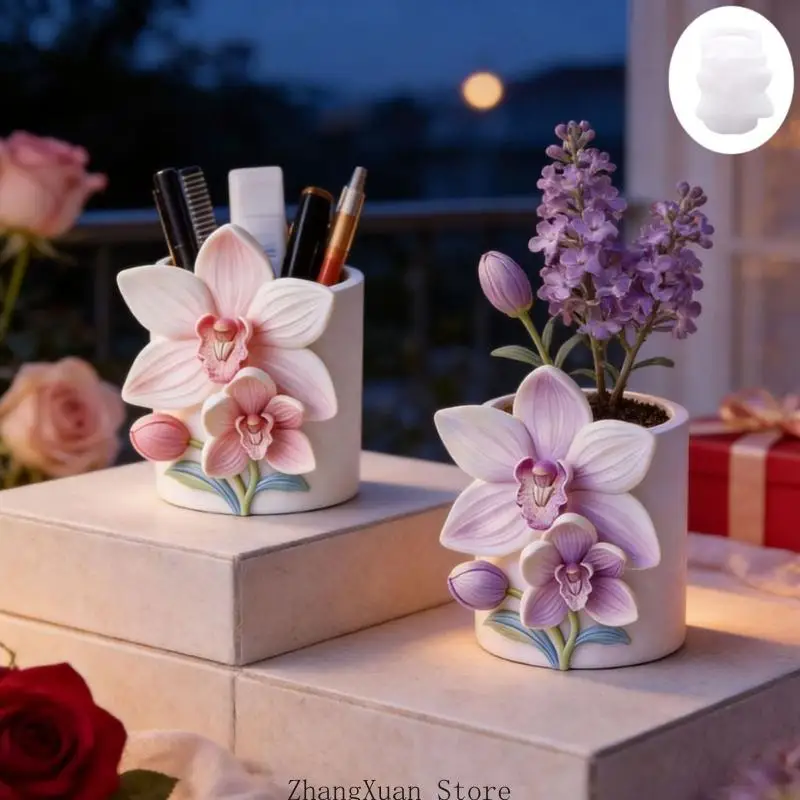 Oben offene Gießform für Seifenprojekte mit Blumenmuster. Verwenden Sie 3XUF – Detail 9