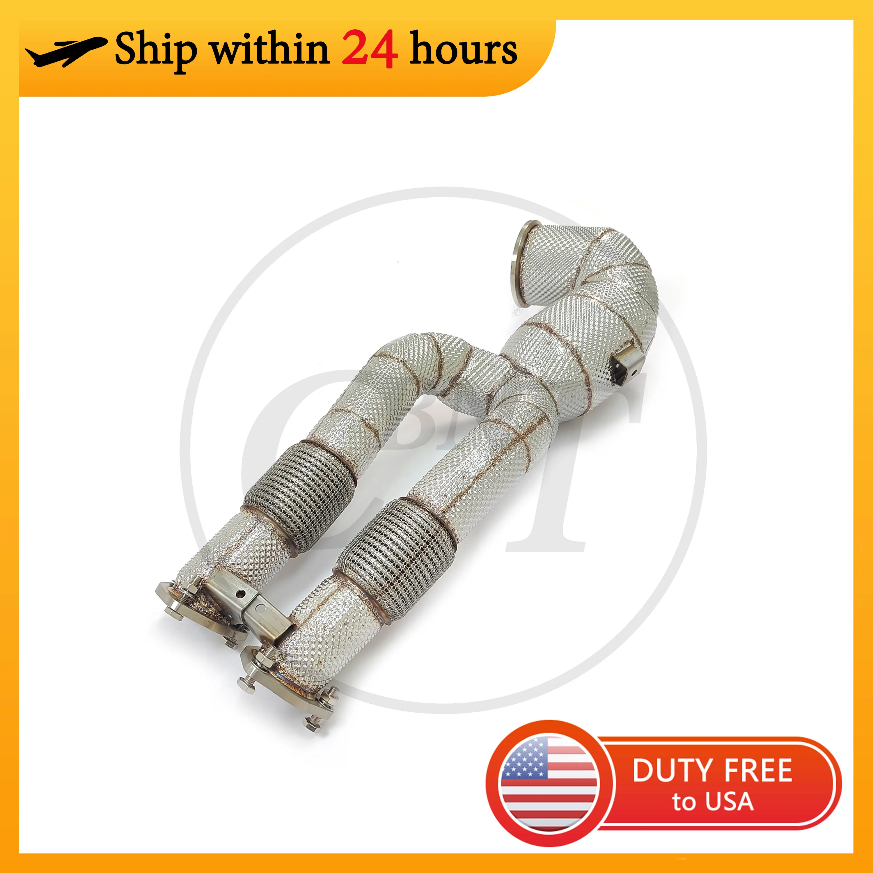 

CBNT High Performance Downpipe with Catalytic Converter Perfect fit for Audi RS3 RSQ3 TTRS 2.5T SS304 Exhaust Header Pipe