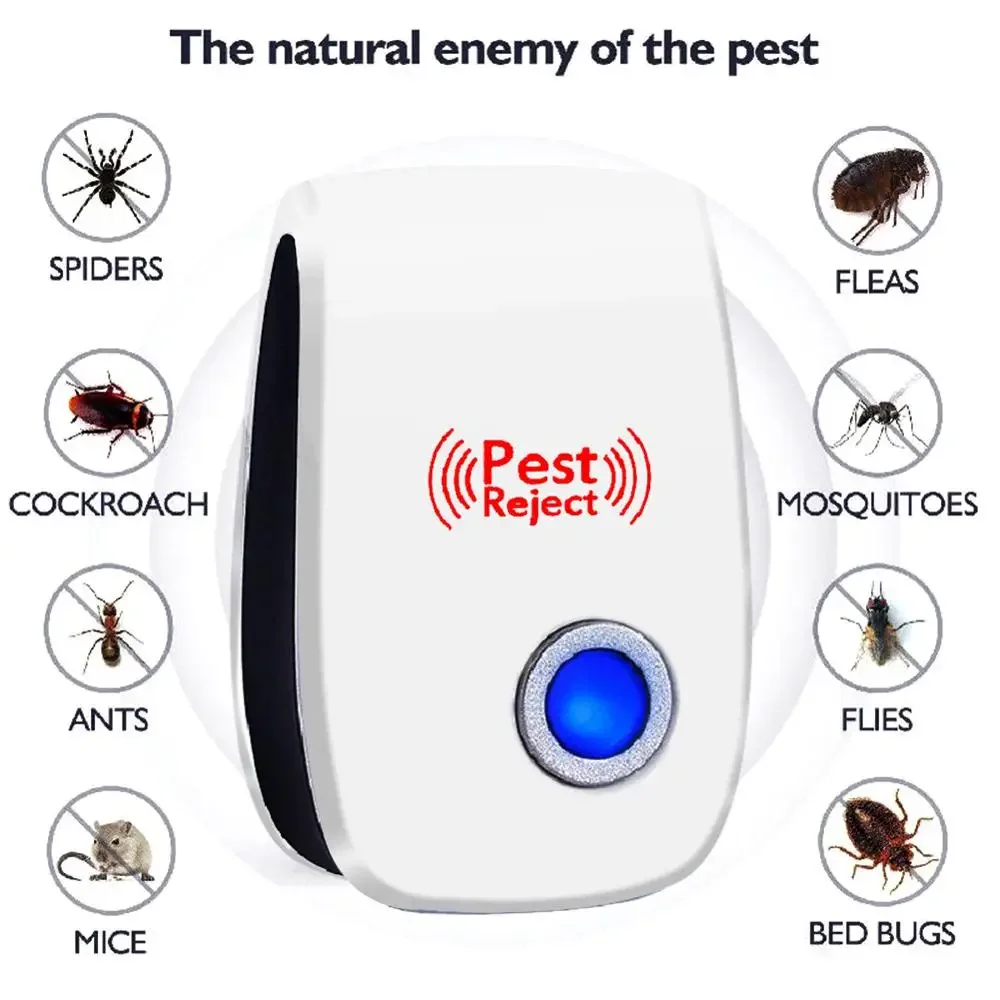 Electronic Pest Reject Ultrasound Mouse Cockroach Repeller Device Insect Rats Spider Mosquito Killer Pest Control Household Pest