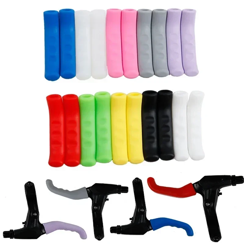 TPR Bicycle Brake Handle Covers Anti-Slip MTB Grips Handlebar Protectors for Cycling Safety Comfort Durable Bike Accessories view 3
