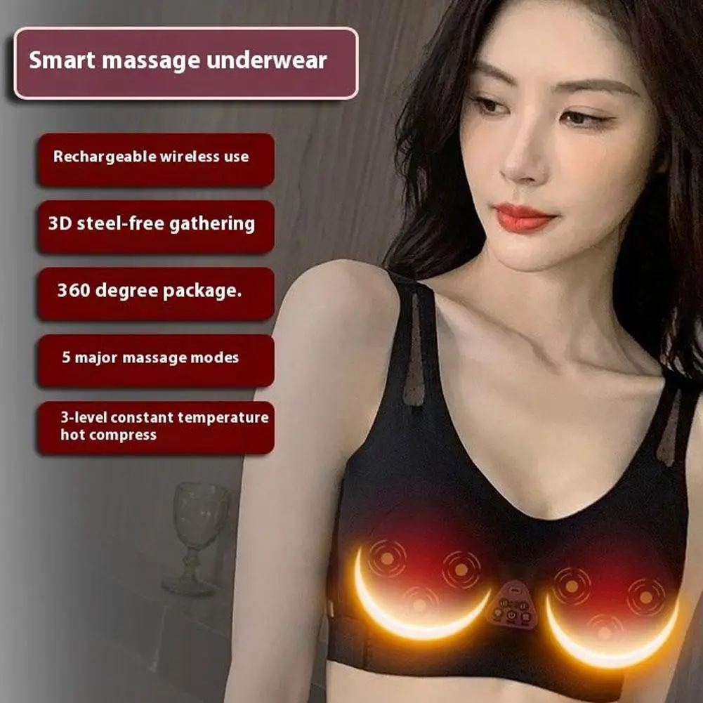 

Электрический массажер для груди, собранная красота, спина, собирает Vice Breasts, регулируемое массажное нижнее белье, бюстгальтер, массажер для груди, пульт дистанционного управления