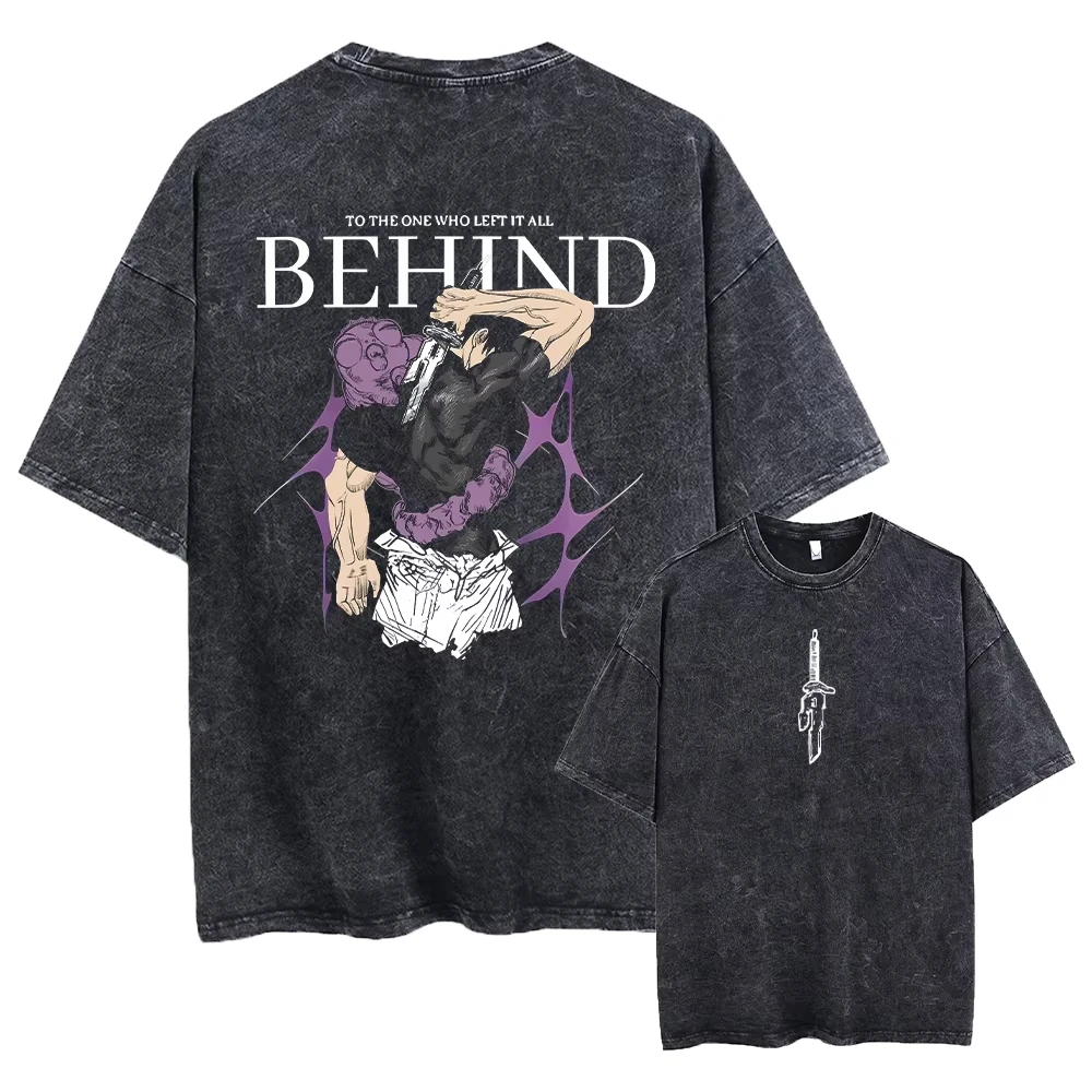 Fushiguro Toji Bedrucktes T-Shirt Anime Jujutsu Kaisen Kleidung Herren Damen Sommer Manga T-Shirts Gewaschene Baumwolle T-Shirt Harajuku T-Shirt