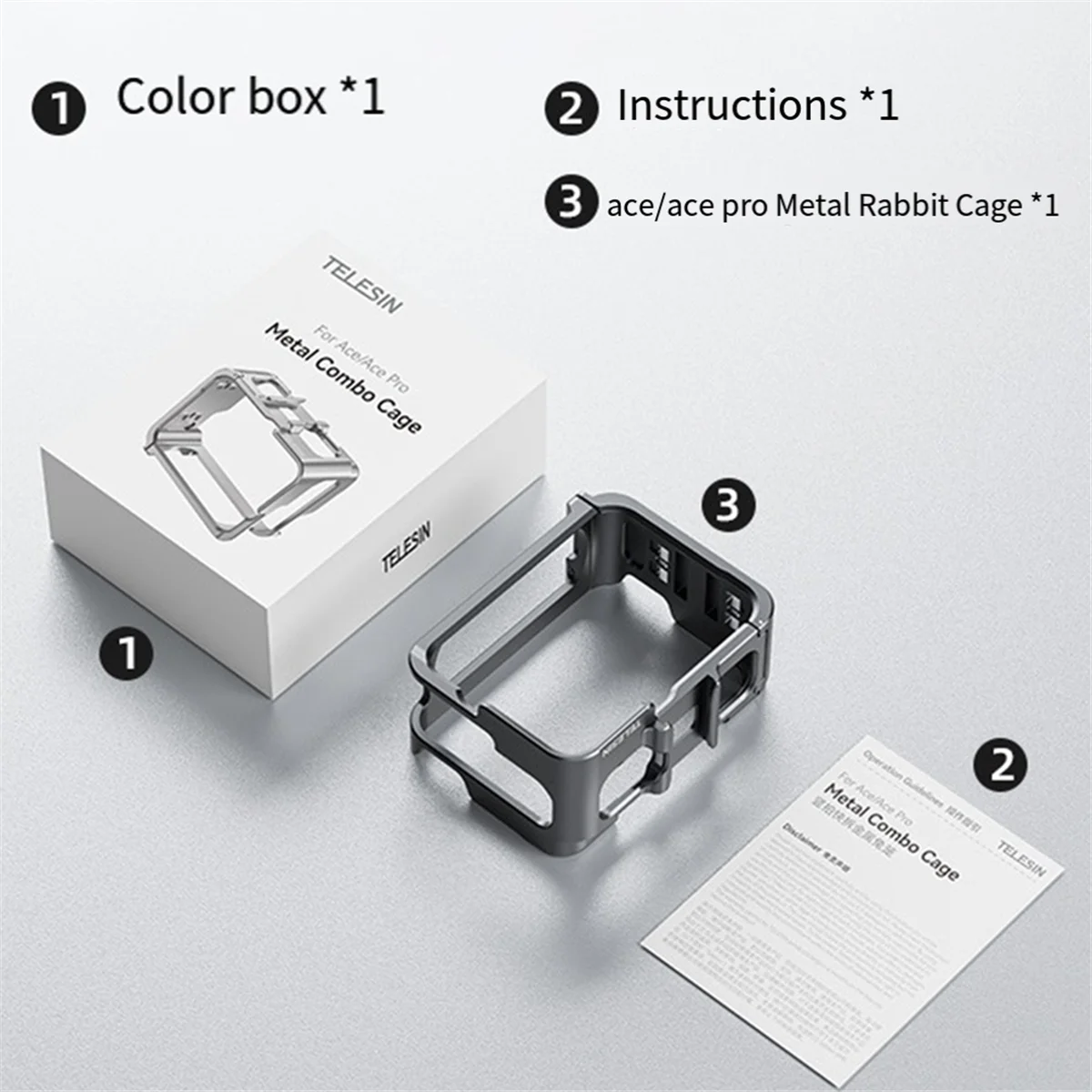 Camera Rabbit Cage for Shadowstone Insta 360 PRO Vertical Quick Release Rabbit Cage Protective Bezel Accessory