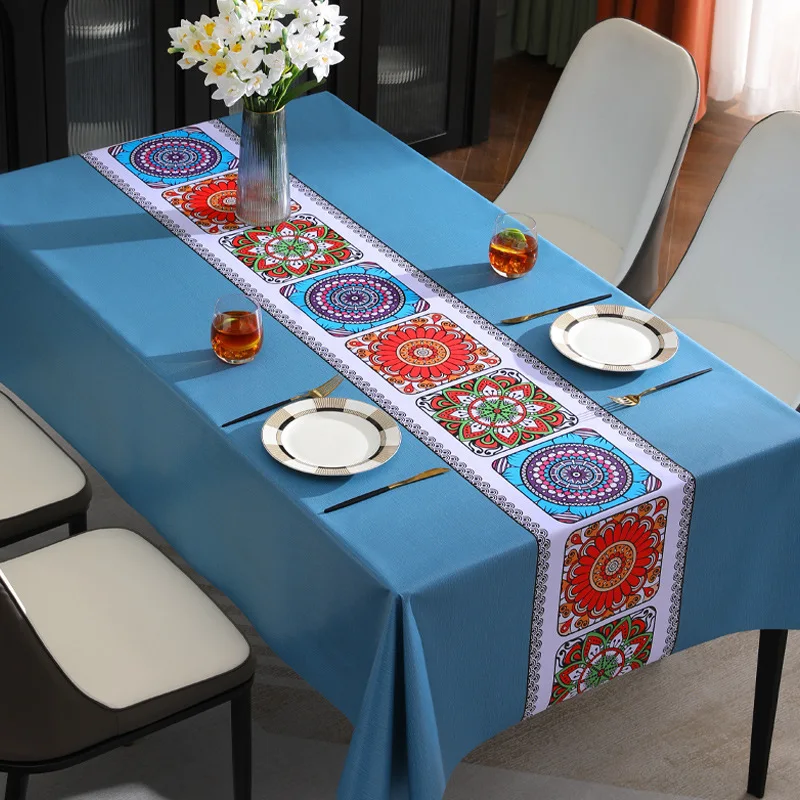 High Temperature Resistant PVC Tablecloth Wholesale Waterproof Oil Resistant and Scald Resistant Rectangular Ins Tea Table Cloth