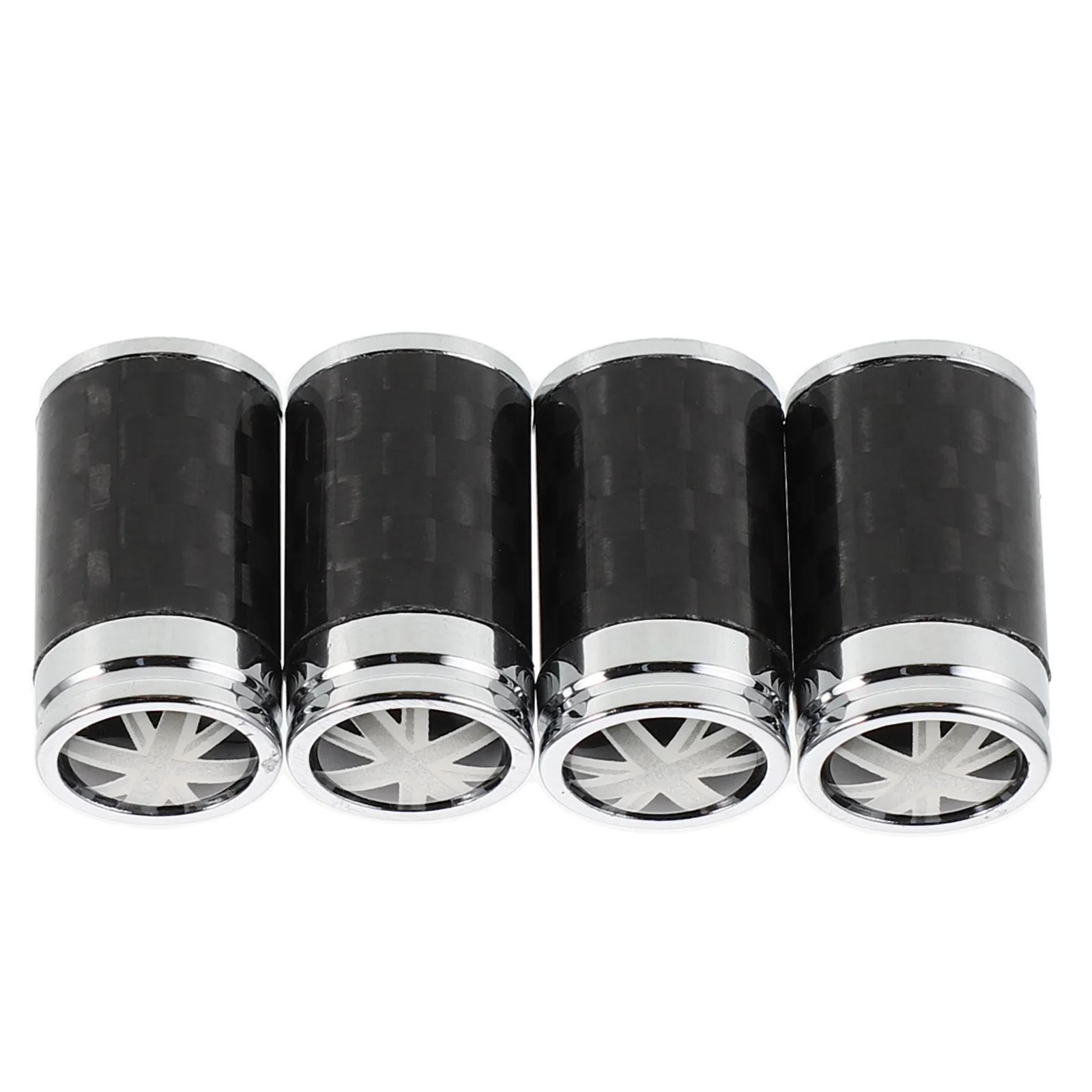 

4pcs Tire Nozzle Caps Valve Stem Caps Uk Flag Metal Decorative Covers For Suv Truck Motorcycle Bike Auto Accessories