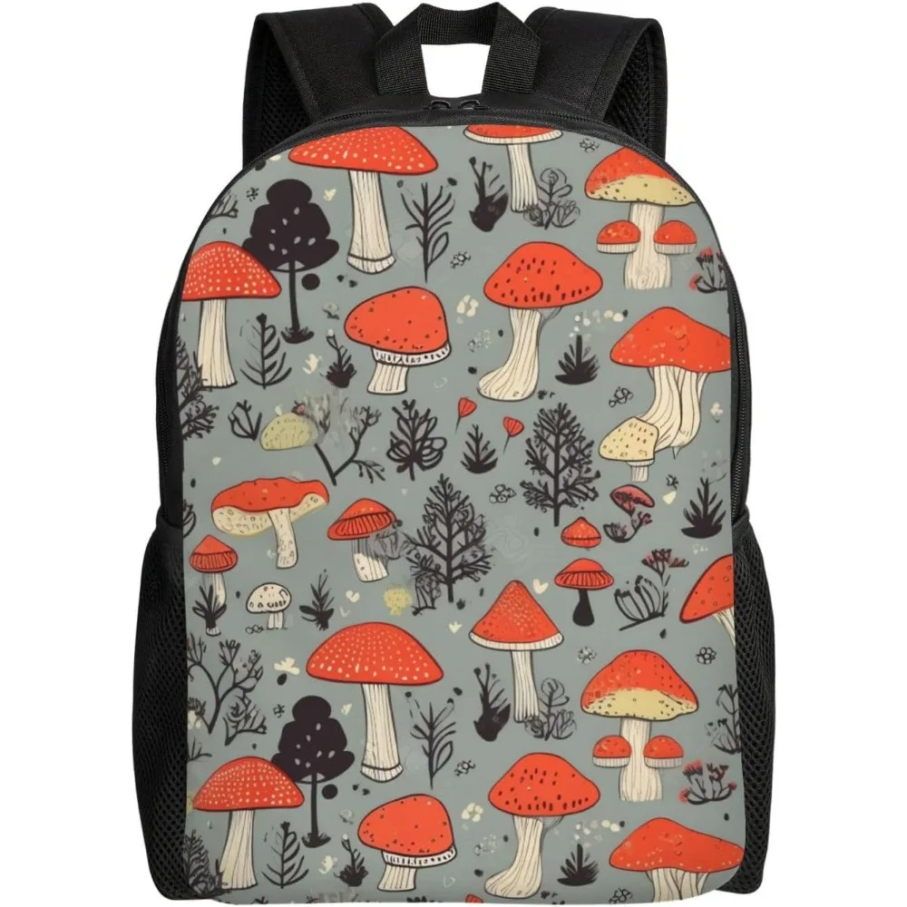 

Mushroom Laptop Backpack For Women Men College Backpack Work Business Computer Bag Lightweight Bookbag Teacher Nurse Bags Casual