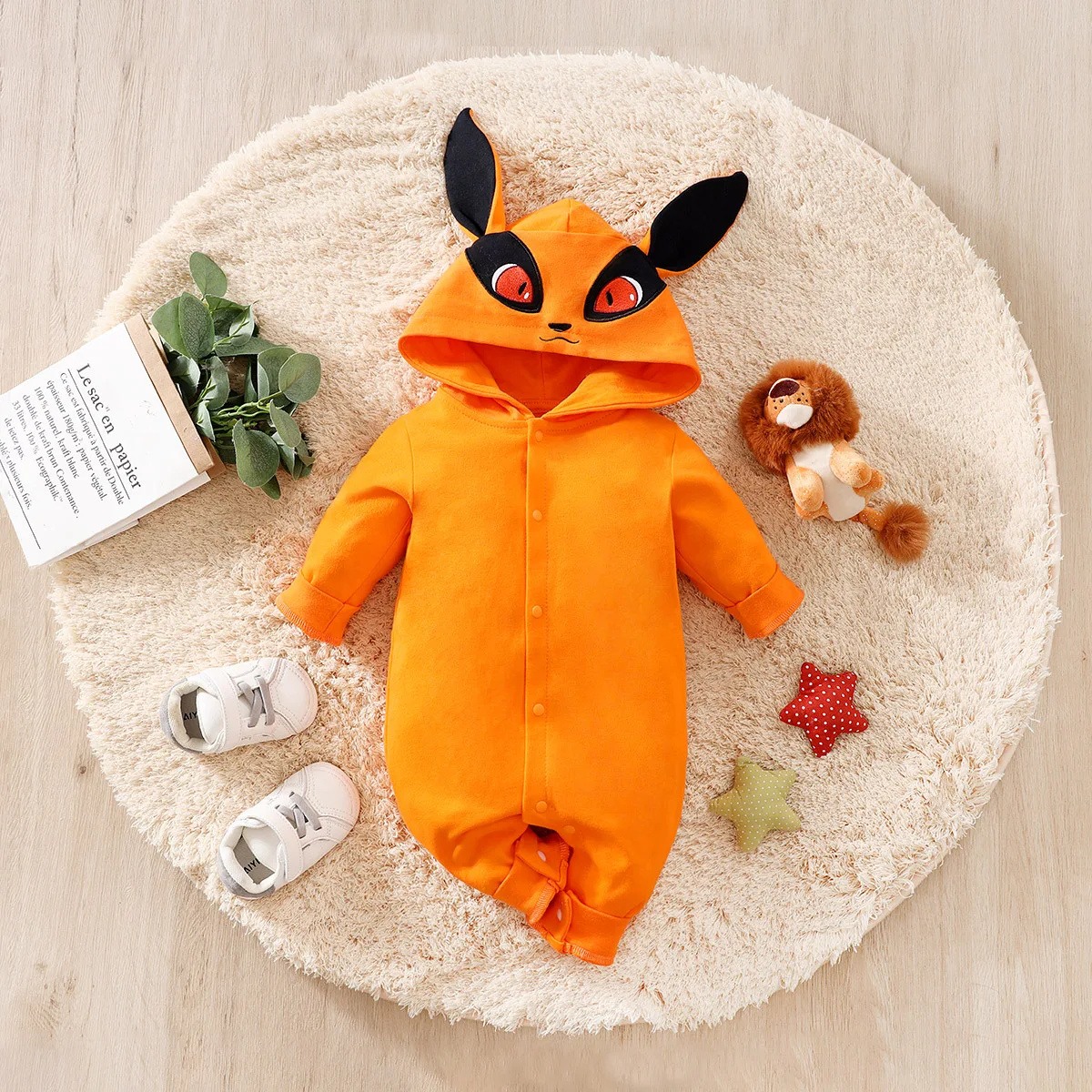 Neonatal Clothing Anime Role-Playing Fox Costume Cotton Comfortable And Soft Spring And Autumn Long Sleeved 0-18 Baby Jumpsuit