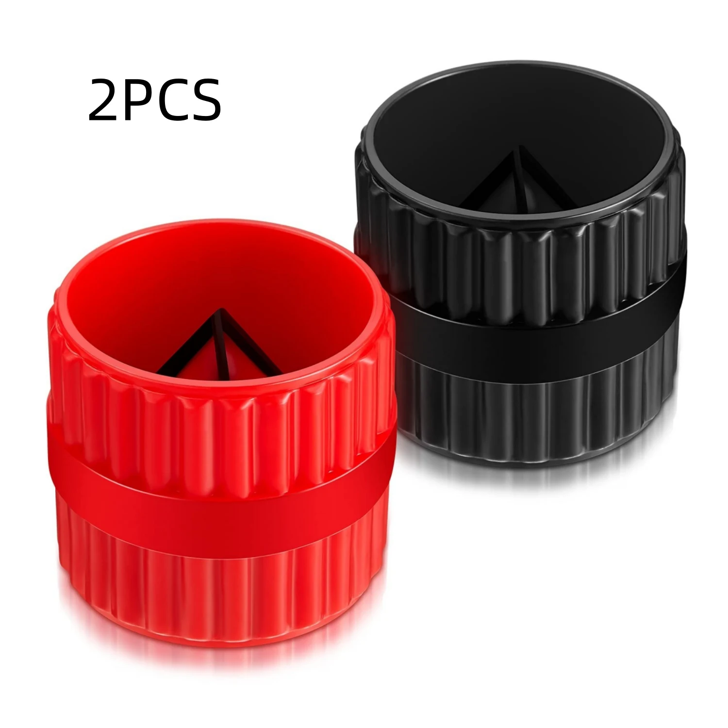 2PCS Inner Outer Reamer Pipe Round Tubing Chamfer Deburring Tool 3.8 x 4cm(1.5 x 1.6in) for PVC PPR Copper Brass Aluminum Pipes