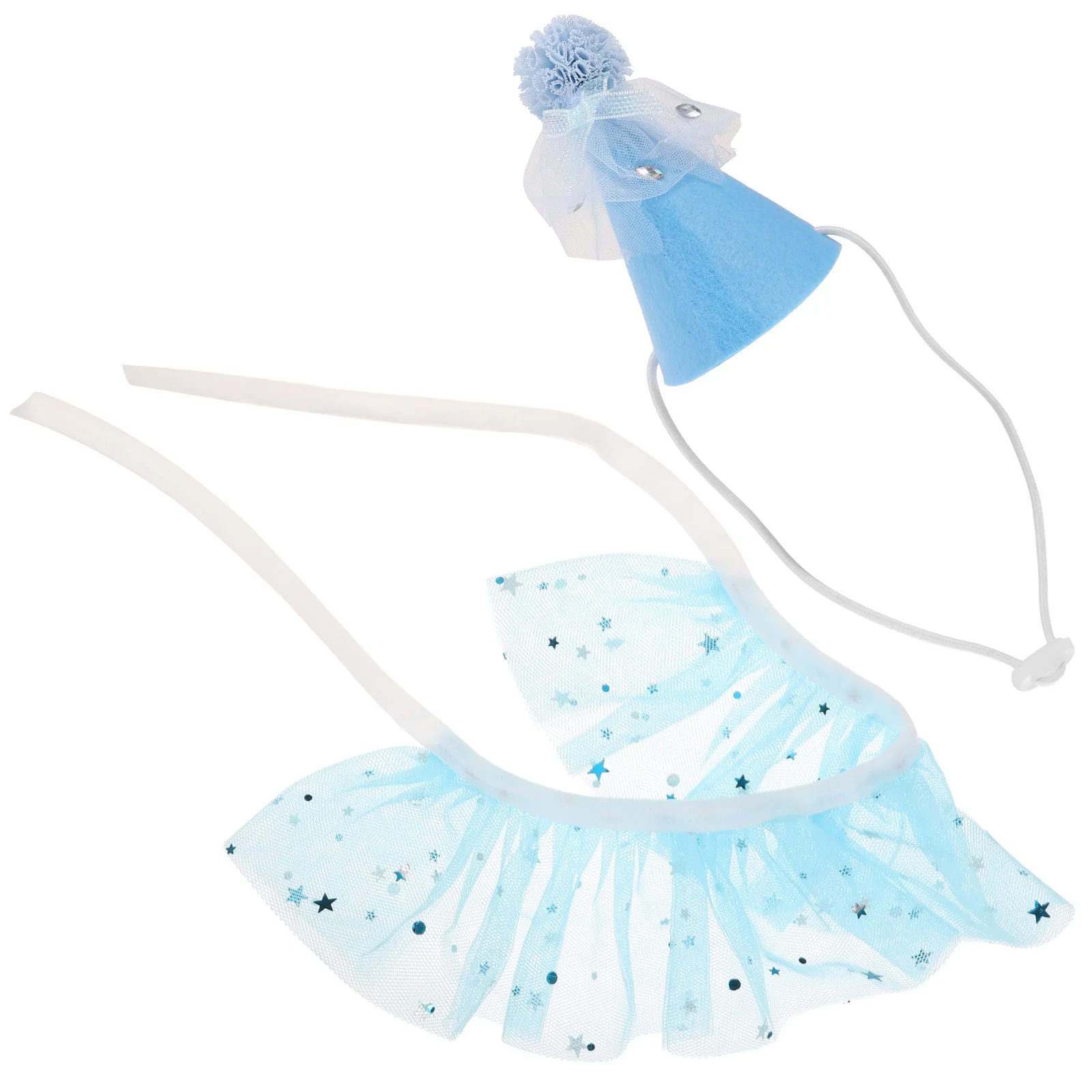 

1 set Birthday Pet Hat Scarf Set Adjustable Cat Dog Collar Small Pet Costume For Kitten Puppy Outdoor Party Decor Accessory