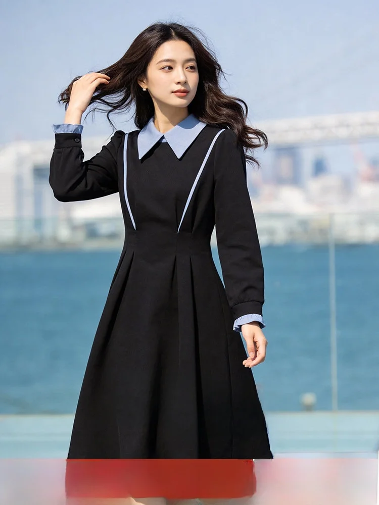 

plus Size Women's Dr Waist-Cinching Collar Spring 2026 Design Sensation Commute Sle Long Sve Polyester Fiber