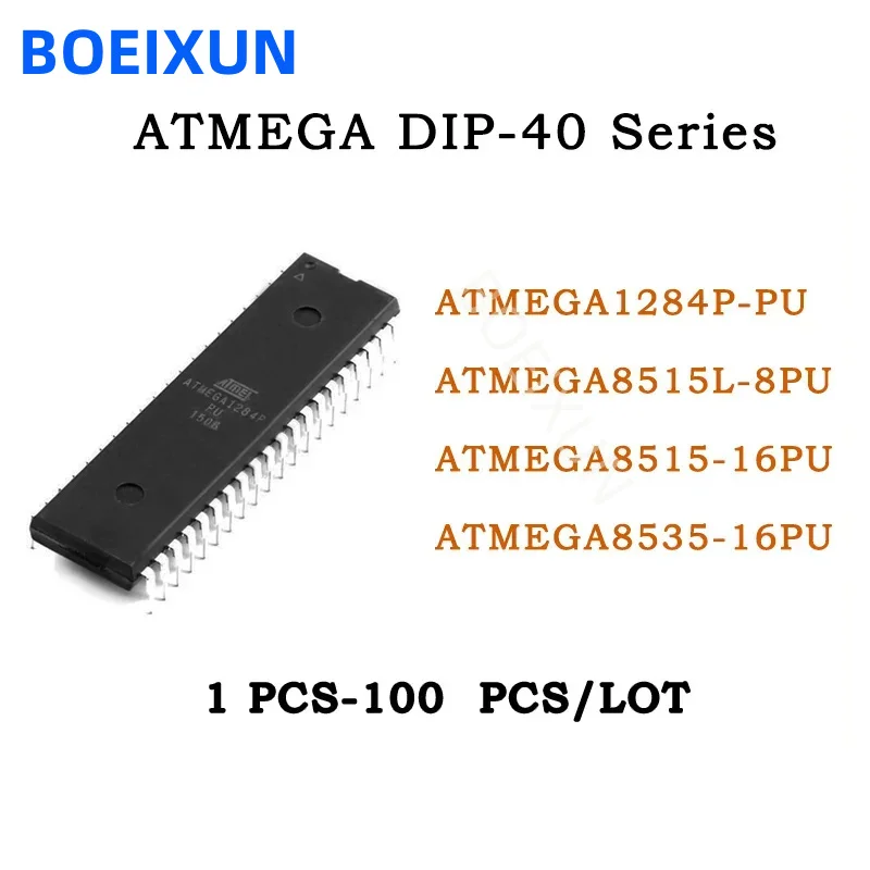 ATMEGA1284P-PU ATMEGA8515L-8PU ATMEGA8515-16PU ATMEGA8535-16PU ATMEGA1284P ATMEGA ATMEGA8515 ATMEGA8535 IC Chip DIP-40