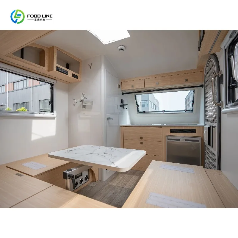 Customized Premium Luxury Off Road Travel Caravan Teardrop Trailer Equipped With Spacious Large Windows