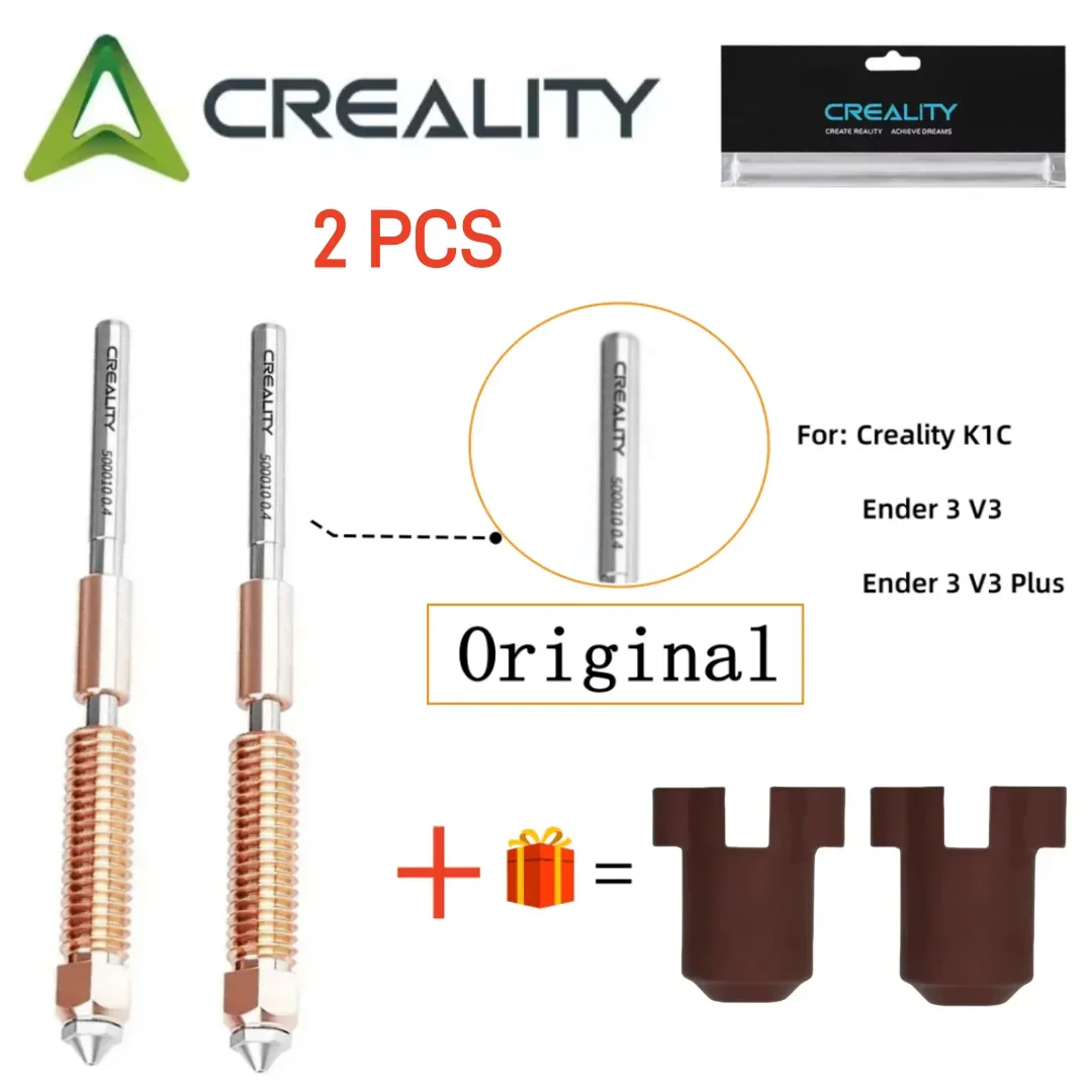 Creality 2PCS K1C Nozzle, Unicorn Quick-Swap Ender 3 V3 Nozzle,Nozzle for Creality K1C/Ender 3 V3/Ender 3 V3 Plus 3D Printers