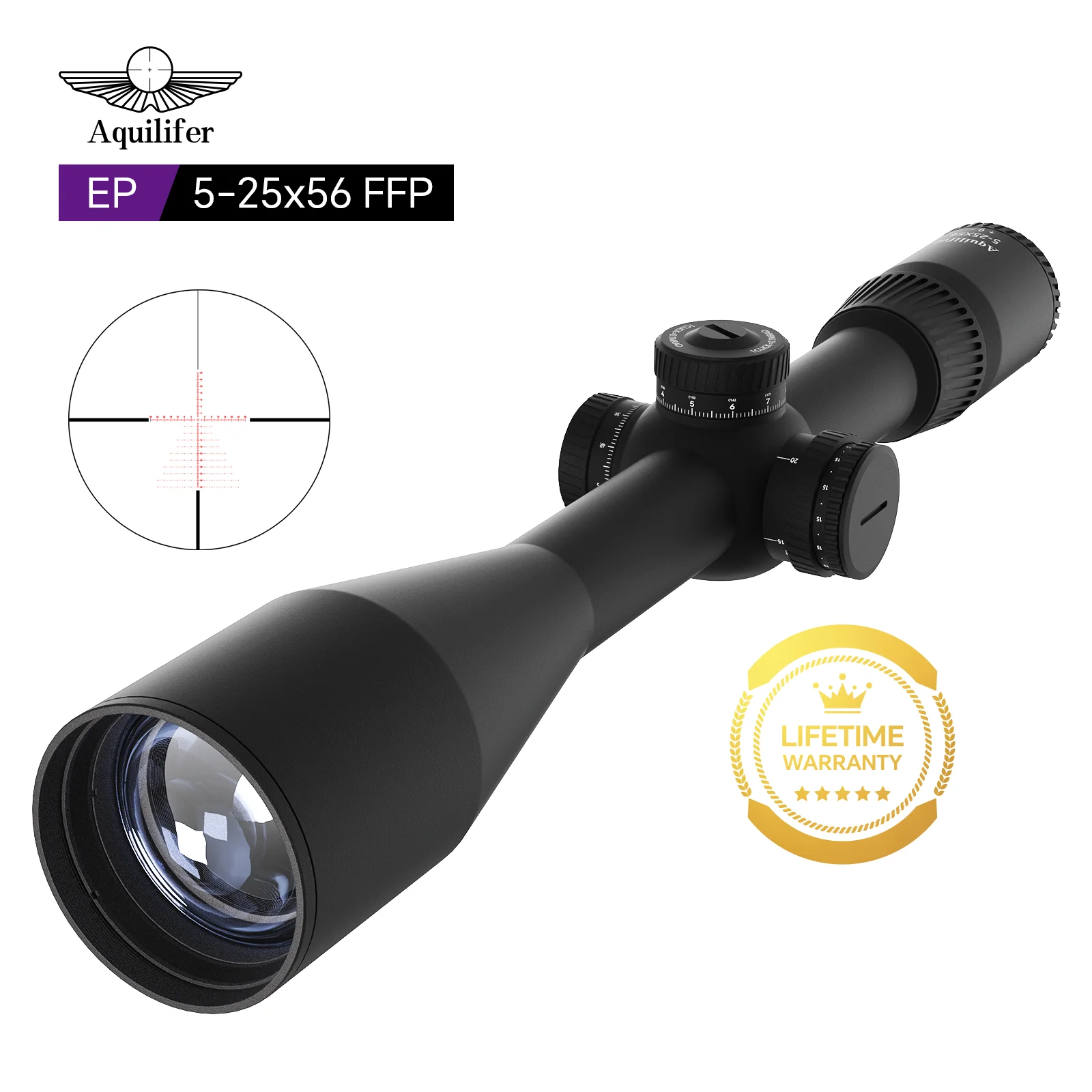 

Aquilifer 5-25x56 FFP Rifle Scope Long-Range Sniper Hunting Military Optical Waterproof Fogproof Shockproof Gun Accessories