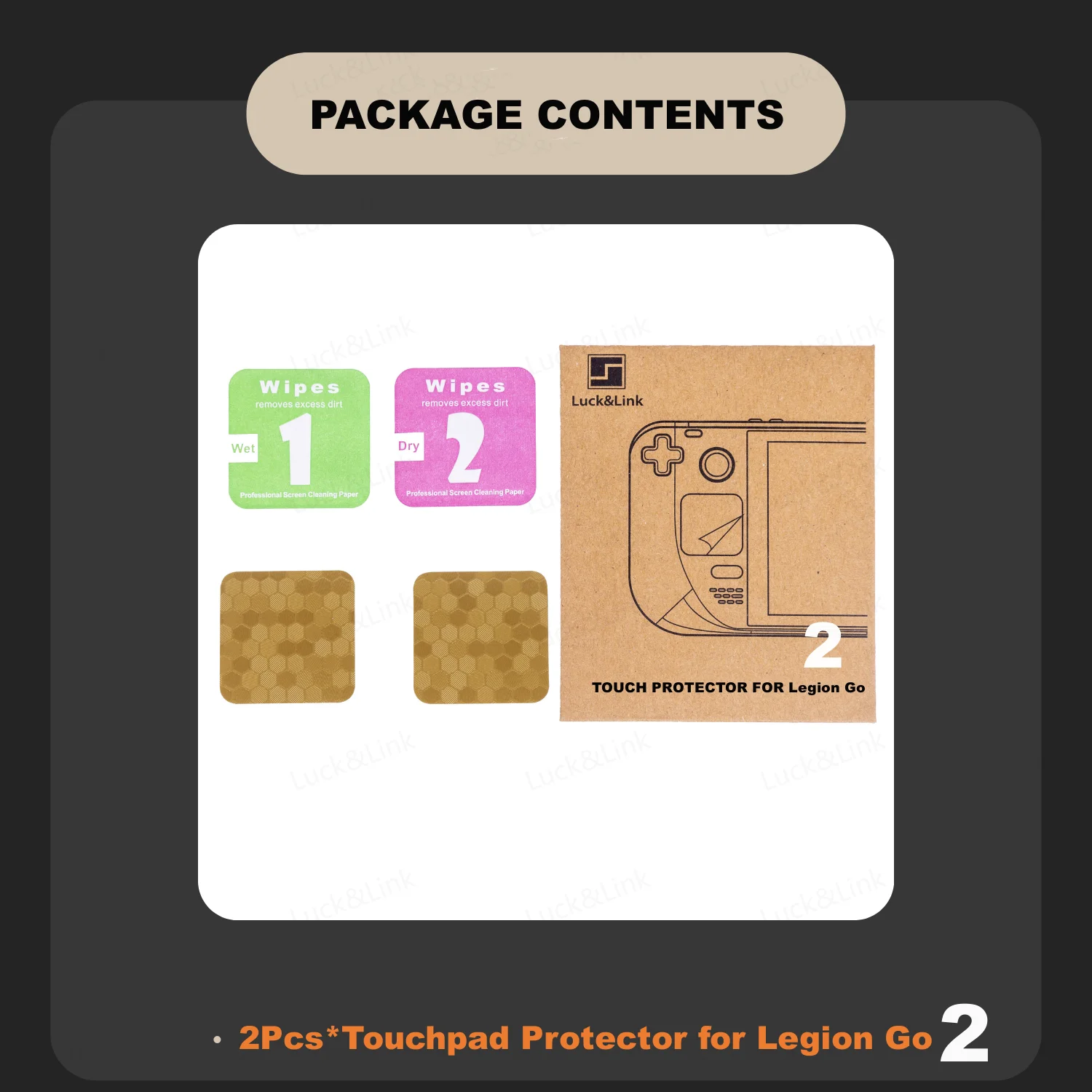 Touchpad Protector for Legion Go 2, Touchpad Protective Skin Texture Sticker for Legion Go 2 Touch Trackpads Legion Go Accessory