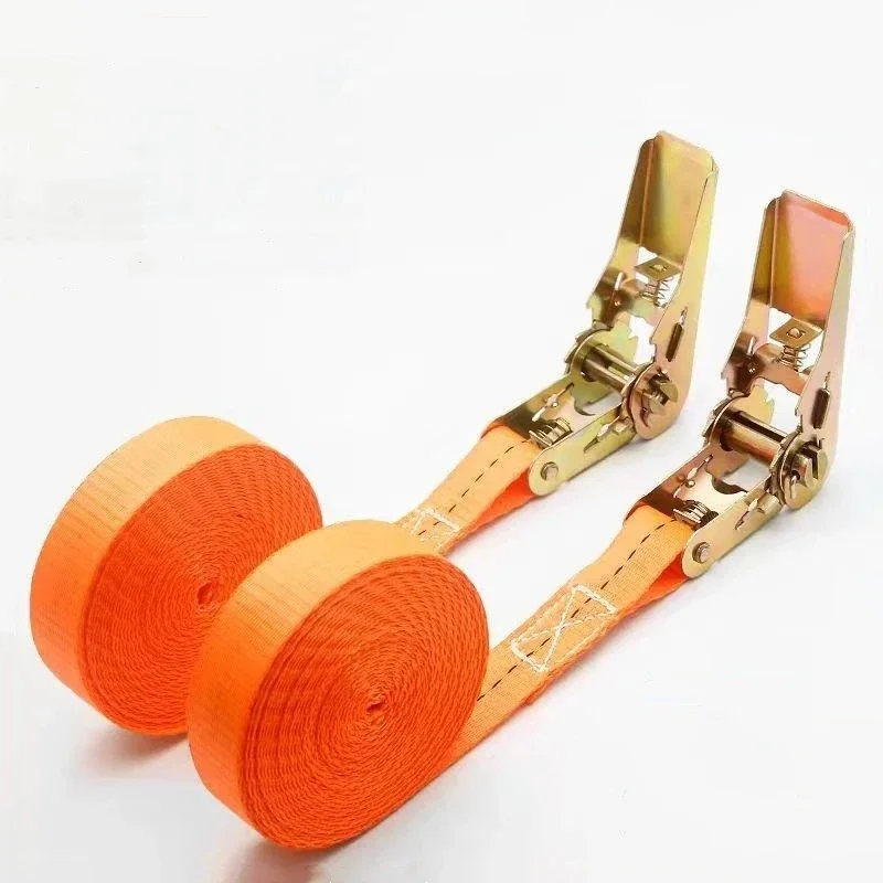 1PCS 8Meters2TonsRatchet Double Hook Complete Set Tensioner Truck Tensioner Polyester Thickened FixedStrap Tensioner