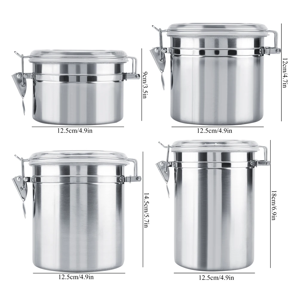 Stainless Steel Coffee Container Vacuum Sealed Storage Jar for Sugar Tea Bean - view 6