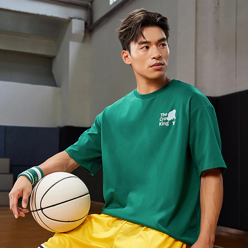 T-shirt sportiva da uomo a 361 gradi allentata traspirante casual girocollo manica comoda top fitness ad asciugatura rapida uomo 652526102