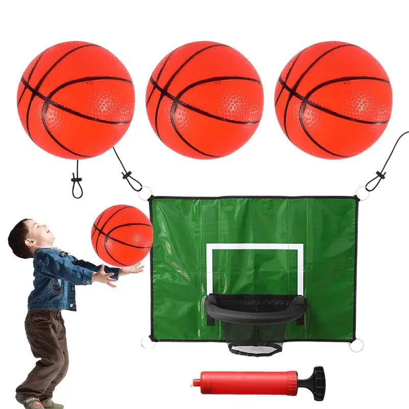 

Trampoline Basketball Attachment Basketball Hoop Trampoline Toyswith Pump Waterproof Basketball Attachment Fits Most Trampolines