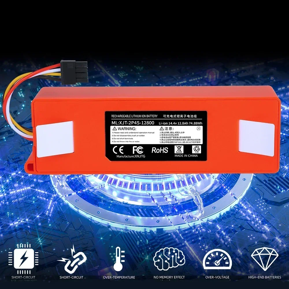 Genuine Robotic Vacuum cleaner Replacement Battery for Xiaomi Robot Roborock S50 S51 S55 Accessory Spare Parts li-ion battery