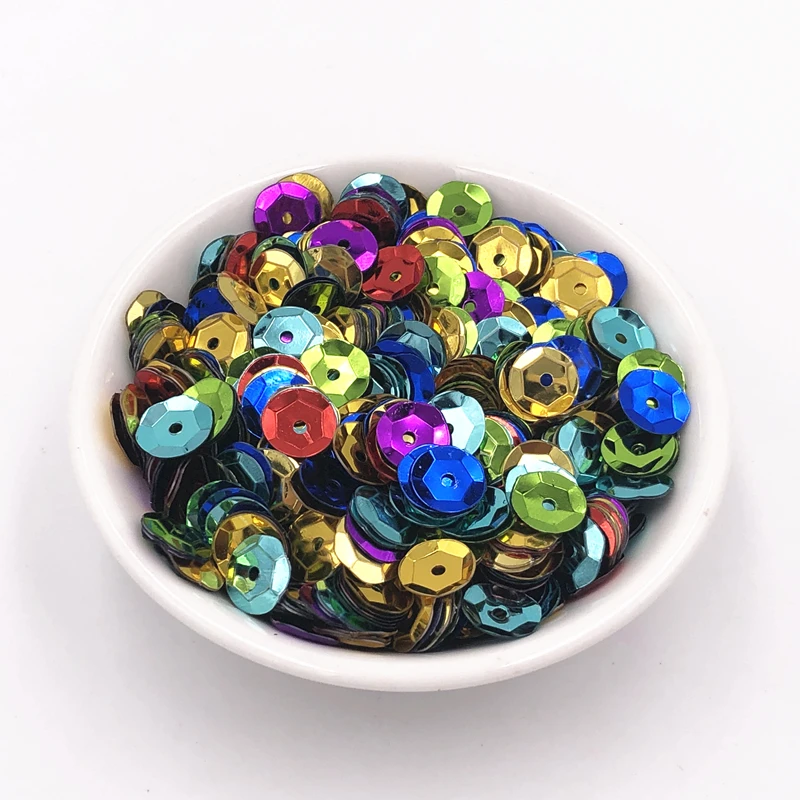 10g/Lot 8mm Concave Sequin PVC Loose Sequins For Crafts Paillette Sewing Decoration DIY Handcraft Accessory Lentejuelas