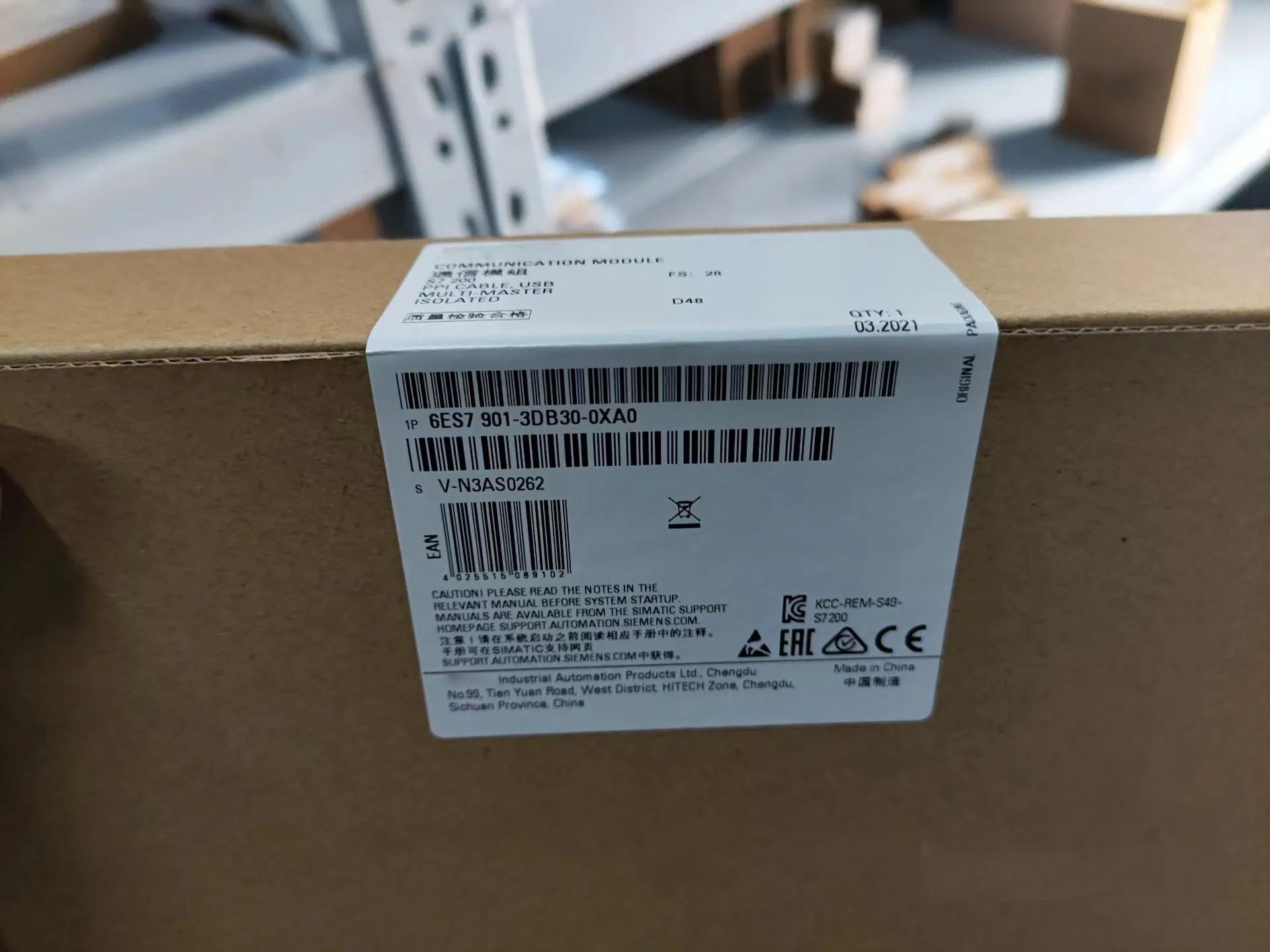 Programming cable 6ES7901-3DB30-0XA0 6ES7 901-3CB30-0XA0/OXAO