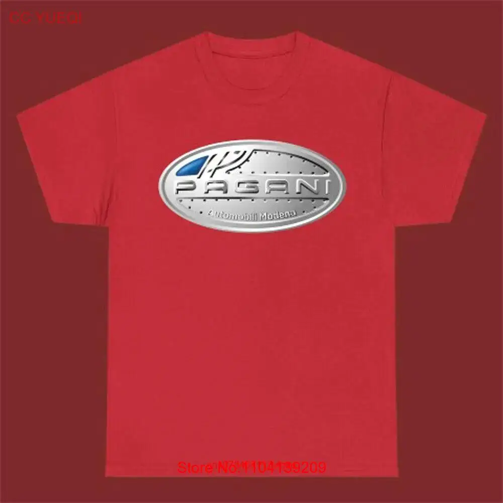 Pagani Racing Car Logo Men's Red T Shirt Size S 5XL long or short sleeves