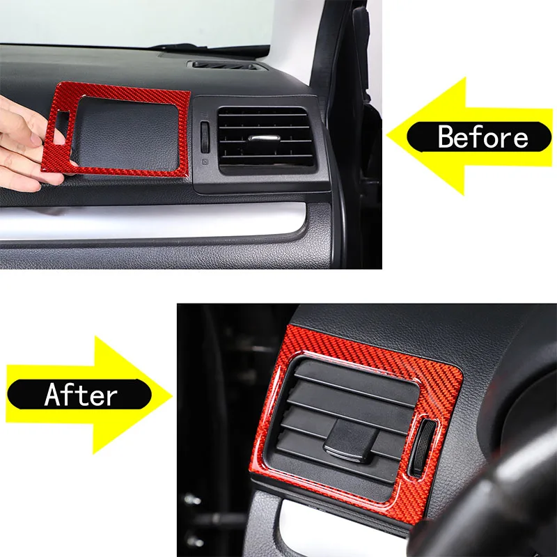 For Subaru Forester 2013-2018 Soft Carbon Fiber Car Center Dashboard Side Air Vent Frame Trim Auto Interior Accessories