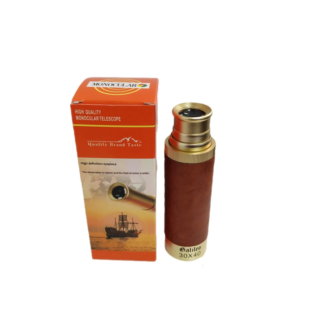 Outdoor High-Power Portable 30×40mm Retro Pirate Monoculars Telescope for Adults Kids Bird Watching Hunting Camping Hiking