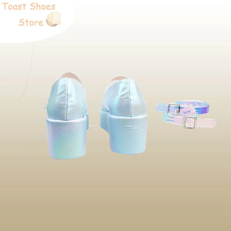 KAngel Cosplay Shoes Game NEEDY GIRL OVERDOSE PU Leather Shoes Halloween Carnival Boots Cosplay Props Costume Prop