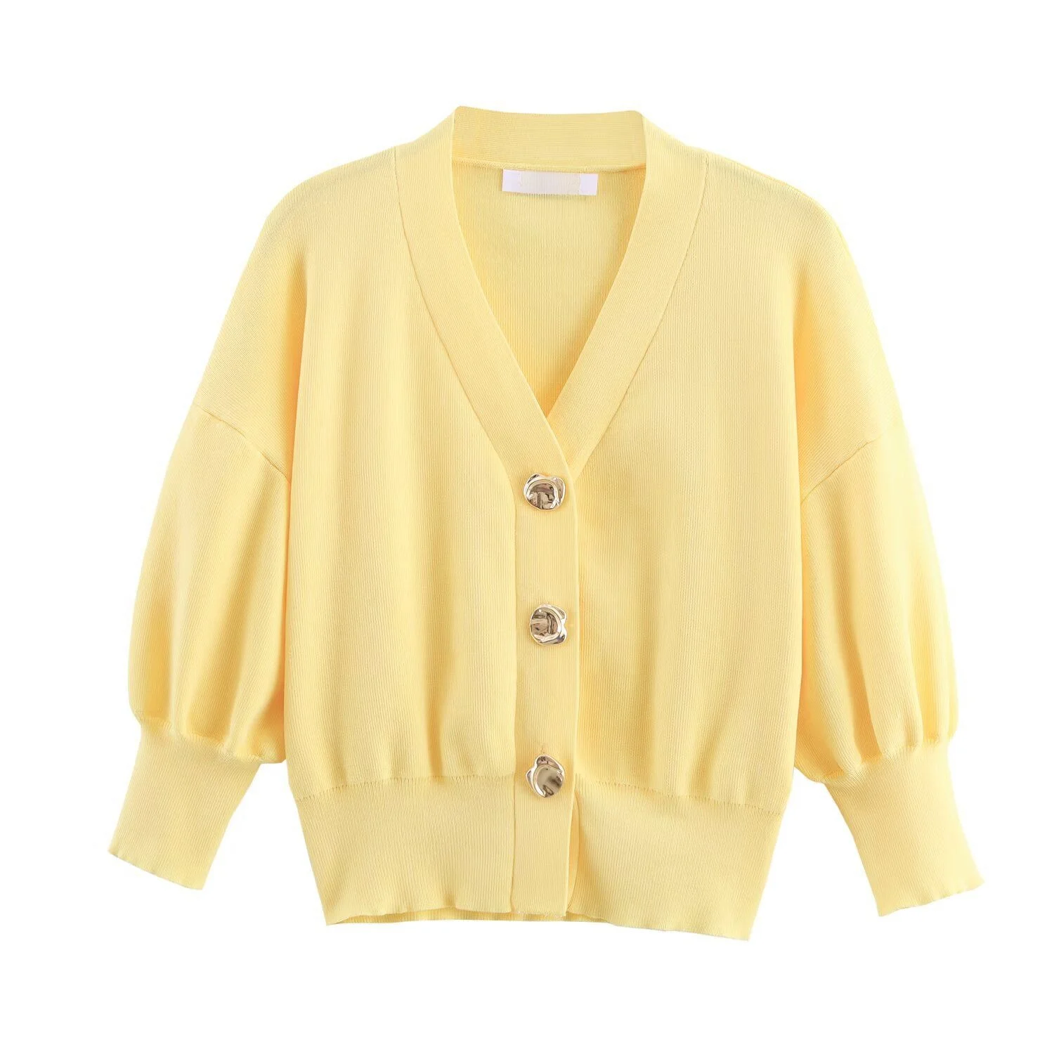 Moda malha cardigan primavera outono cor sólida topo com flor fivela decoração roupas femininas