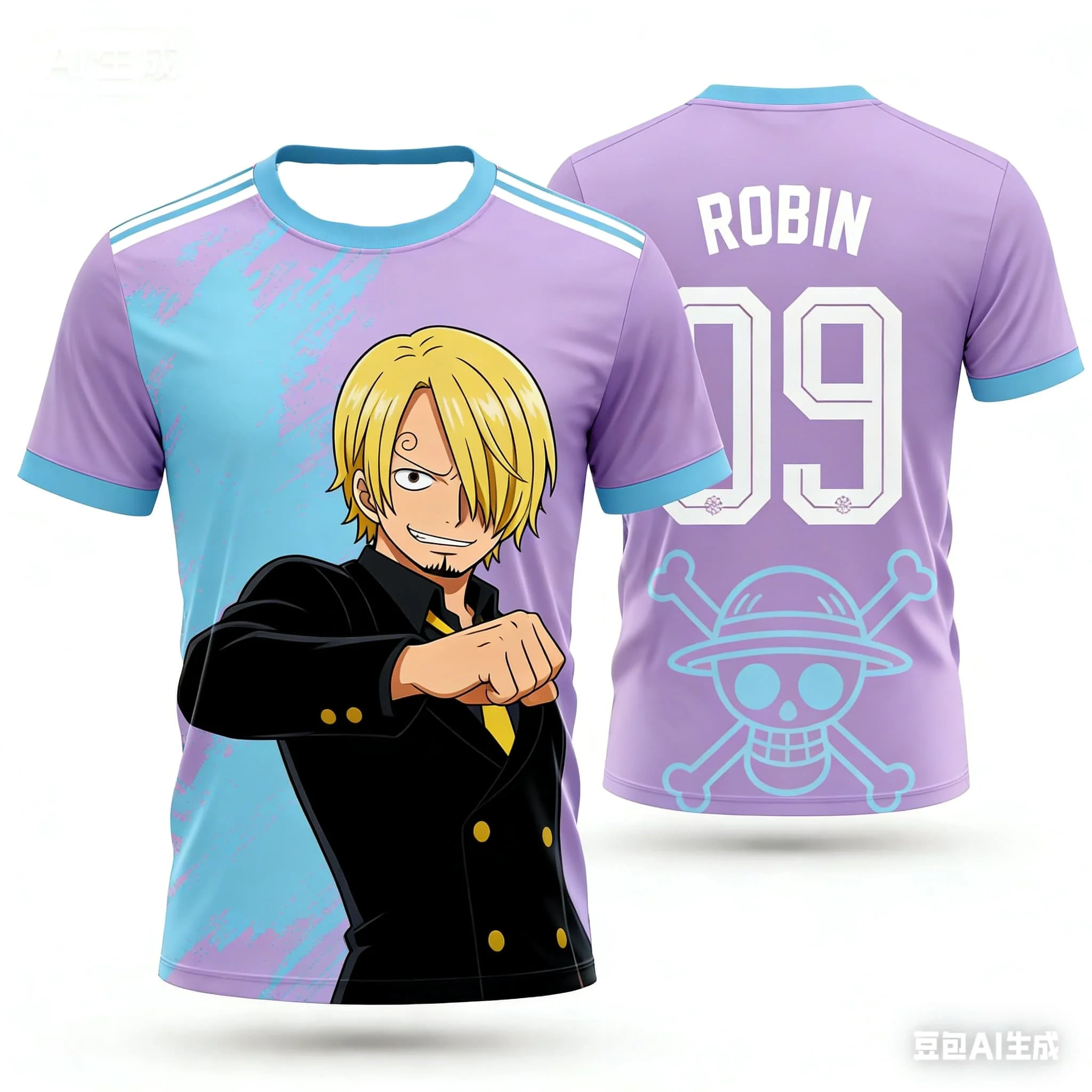 2026 Summer Japan One Piece Luffy Football Jersey Men T-shirt Football Special Jersey Adult Men's Quick-Drying T-shirt view 4