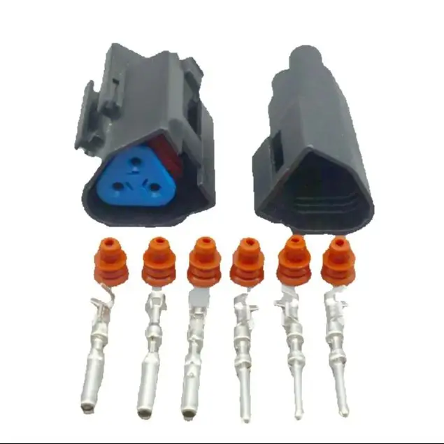 shhworldsea  3pin  Auto Connector Male Or Female Automobile Triangle Wire Harness Plug Socket 7-1437710-9 3-1437712-1 For Ford