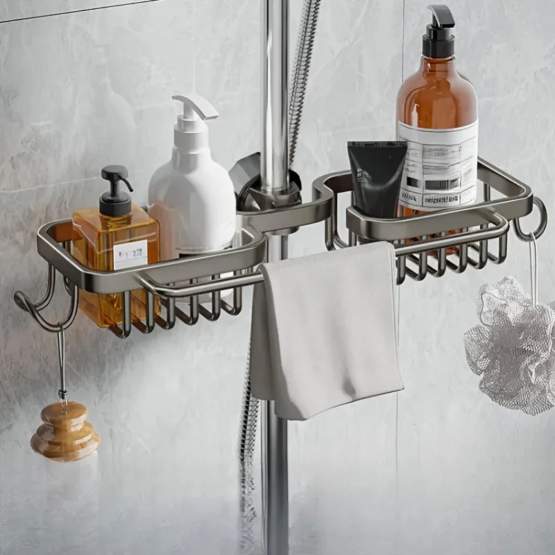 1pcs Bathroom Storage Rack Shower Head Storage Basket Shower Head Storage Rack Suitable for Bathroom Shower Head Kitchen Fauce