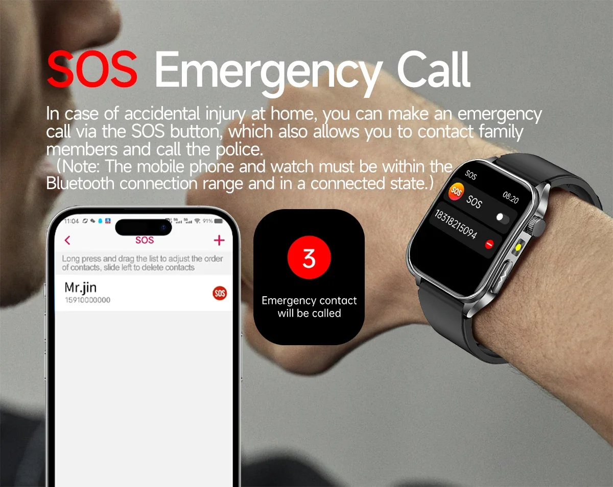 Smartwatch Avec Ecg Et Analyse De Santé Par Laser Dual-probe_voghion.com