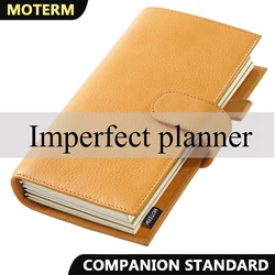 Limited Imperfect Moterm Full Grain Vegetable Tanned Leather Companion Travel Journal Standard Size Notebook Organizer Diary