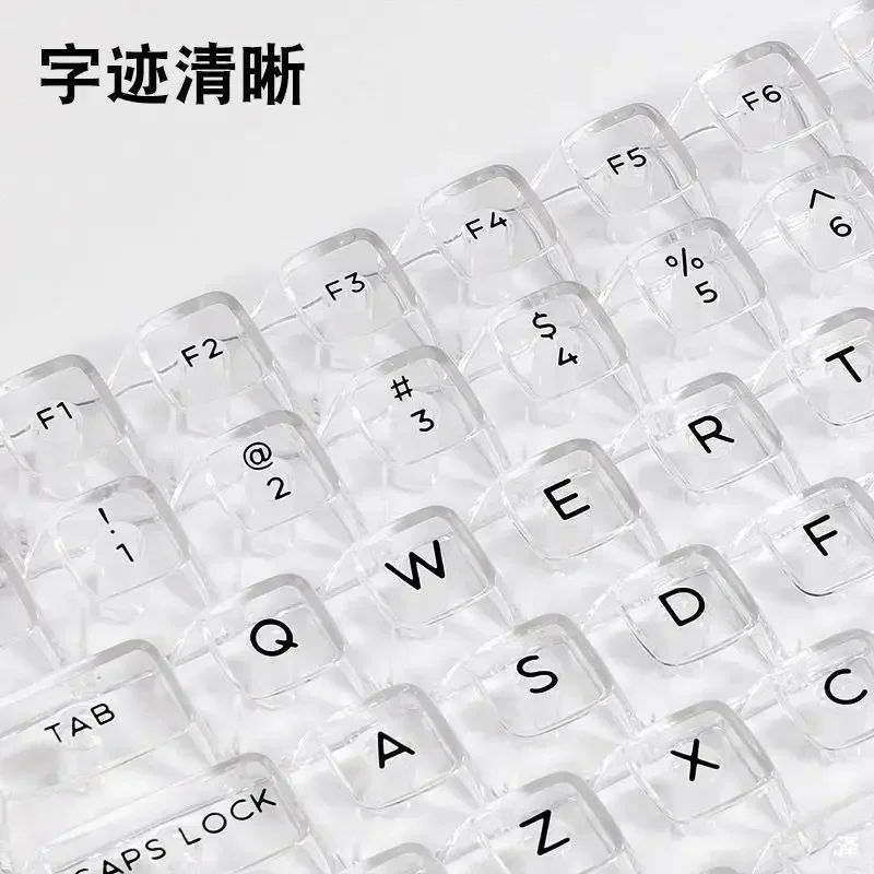 Imagem -03 - Totalmente Transparente Cristal Personalizado Mecânico Keycap Sublimação Xda Material Pbt Original Sentir Eixo Magnético Faça Você Mesmo Personalidade