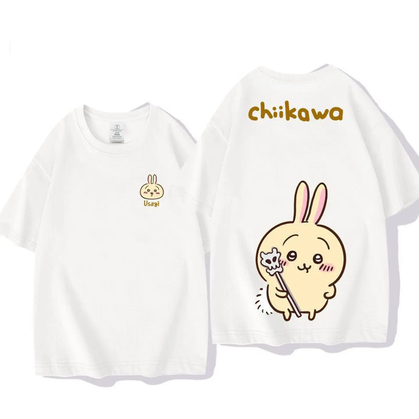 Chiikawa Usagi T-Shirt im japanischen Stil, 2026 Neues Unisex O-Neck Casual Sommer Halbarm-Streetwear Alltags-Oberteil – Detail 7