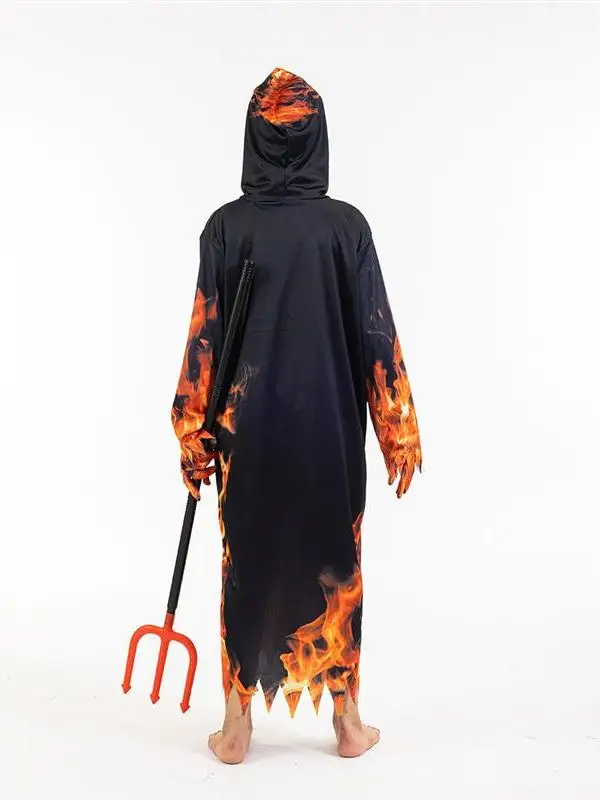 

Детский карнавальный костюм-накидка «Скелет» для Хэллоуина, длинное пальто для вечеринок, этнический сценический костюм, весна 2026, без бренда, не зарегистрировано