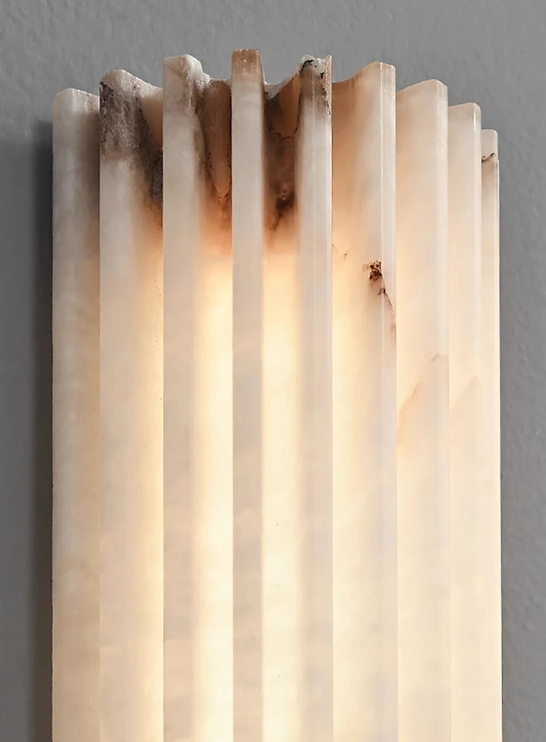 Creative Real Marble LED Wall Lamp Art Deco Room Sconce