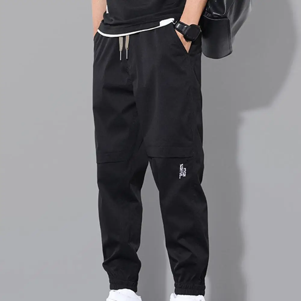 Cargo Pants Trousers for Men 2022 Elastic Waist Drawstring Cool Spring Pants Ankle-banded High Quality Techwear Pants