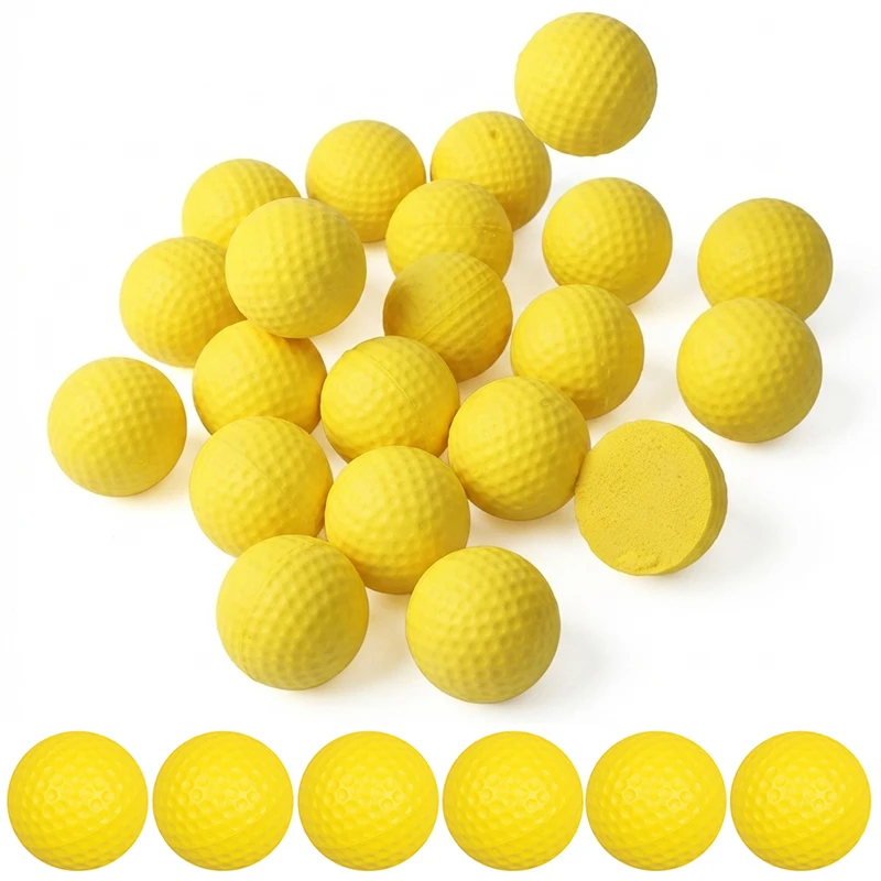 10/20PCS Yellow PU Golf Practice Ball Standard Size Training Equipment Indoor Backyard Swing Drills Pet Fetch Chase Activity ZYF