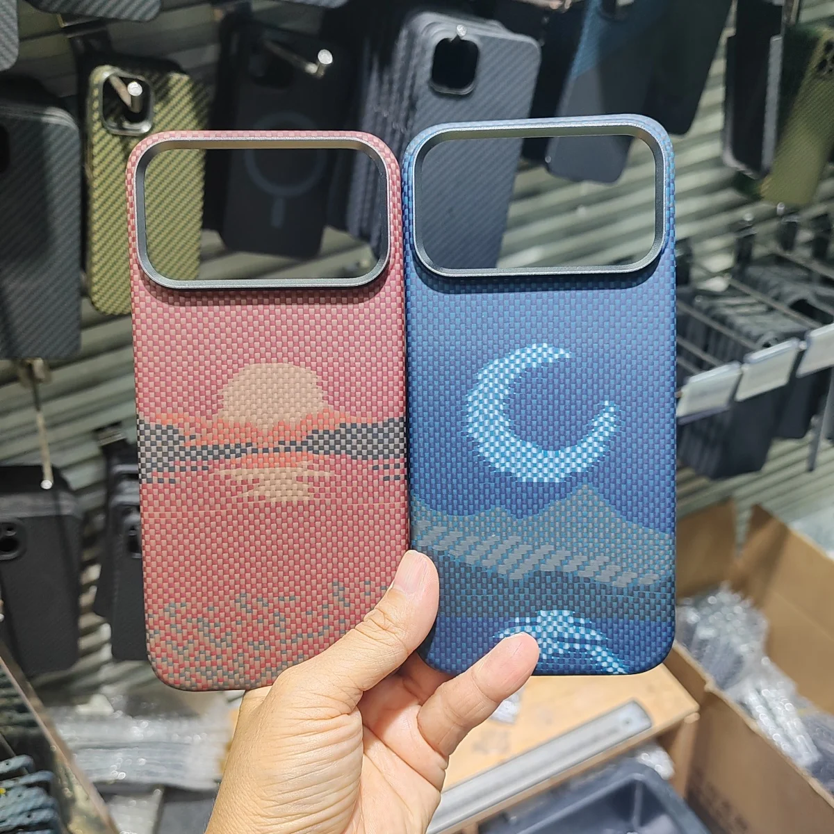 

Для iPhone 17 Pro Max Магнитный чехол Magsafe из чистого арамида из углеродного волокна для iPhone 17 Air Ультратонкий чехол для беспроводной зарядки