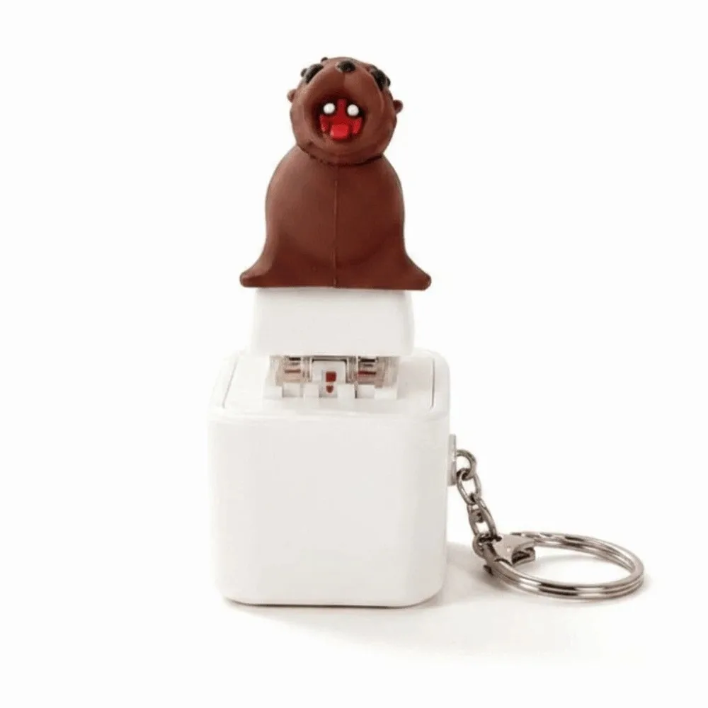Type-C Rechargeable Seal Keycap Pendant Cute Animal Clear Sound Fidget Clicker Durable Plastic Portable Hardware