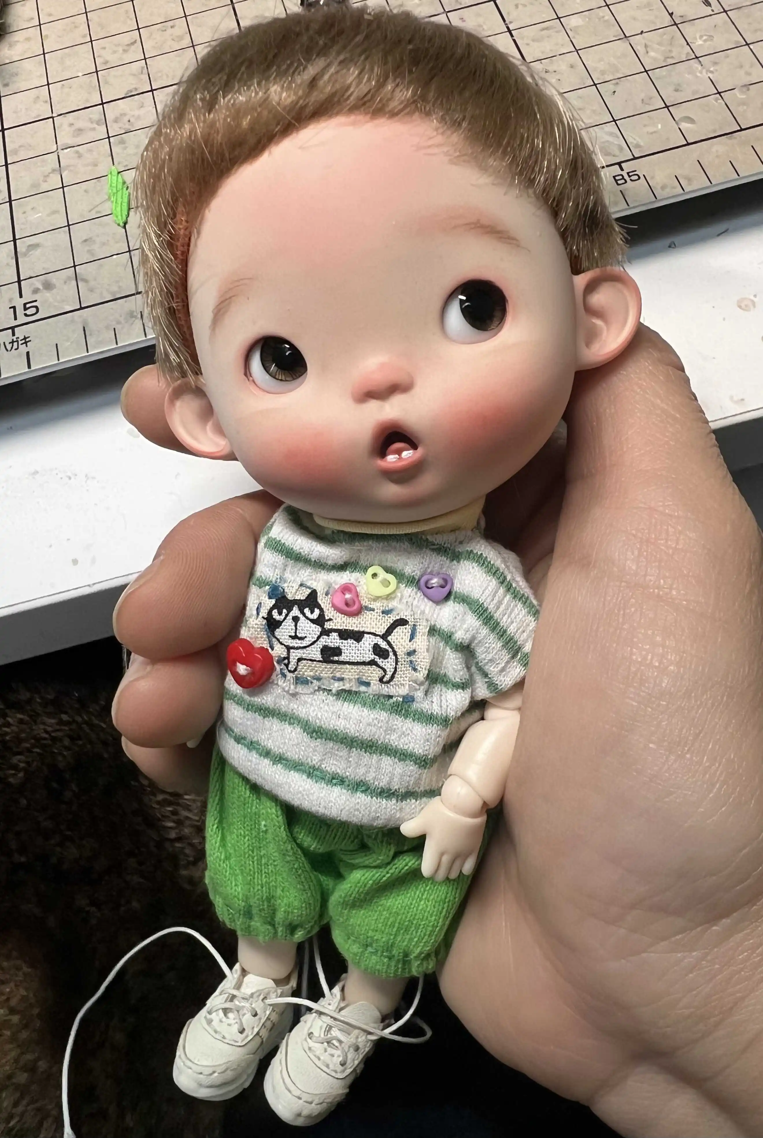 New BJD Doll Store 12cm 1/12 xiaomanggua dandan Resin Toy Model Cute Boy Toy stock Makeup Free Shipping