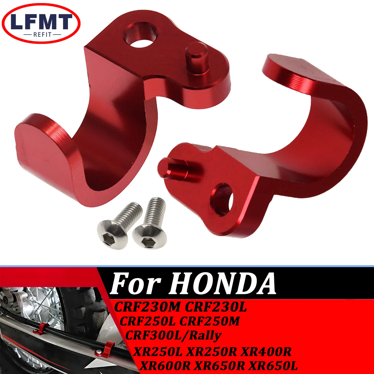 

Motorcycle Rear Brake Hose Guide Spare Part For HONDA XR 250 650 L 400 600 R Moto Oil Line Holder Cable Clamp Accessories