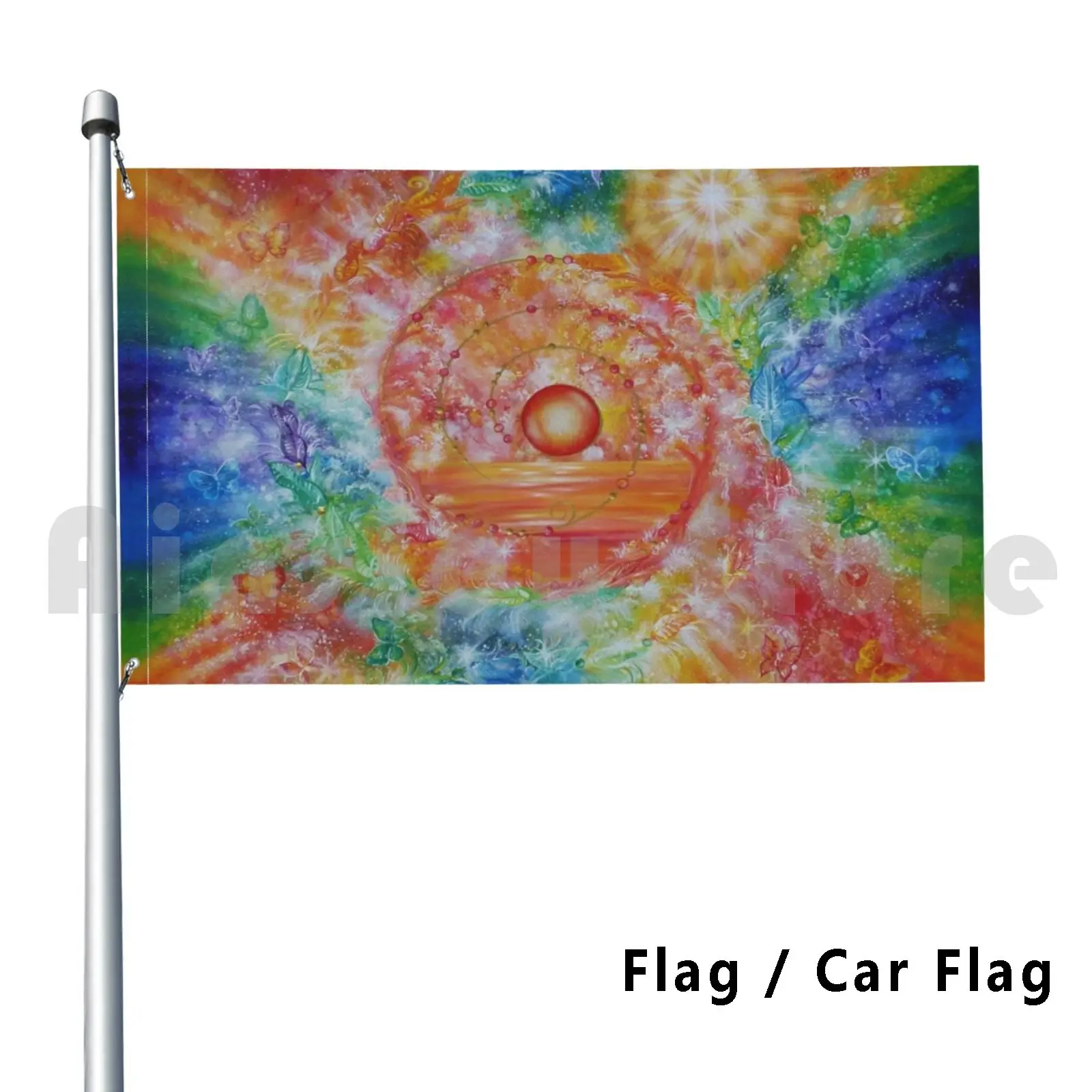 The World 1 Outdoor Decor Flag Car Flag 1928 World Magic Amazing Natural Buterfly Light Esoteric