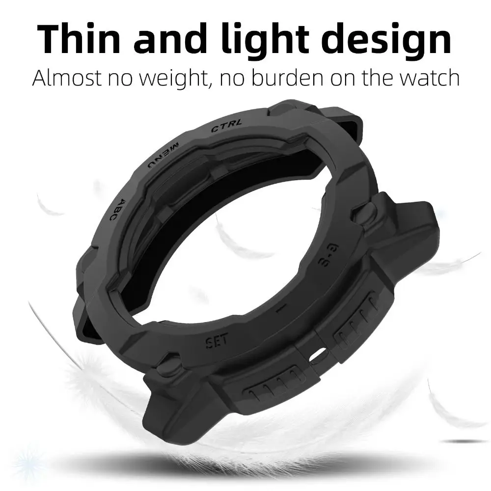 새로운 TPU 보호 케이스 안티 스크래치 중공 프레임 범퍼 45/50MM 엣지 쉘 가민 인스팅트 3 스마트 워치 액세서리